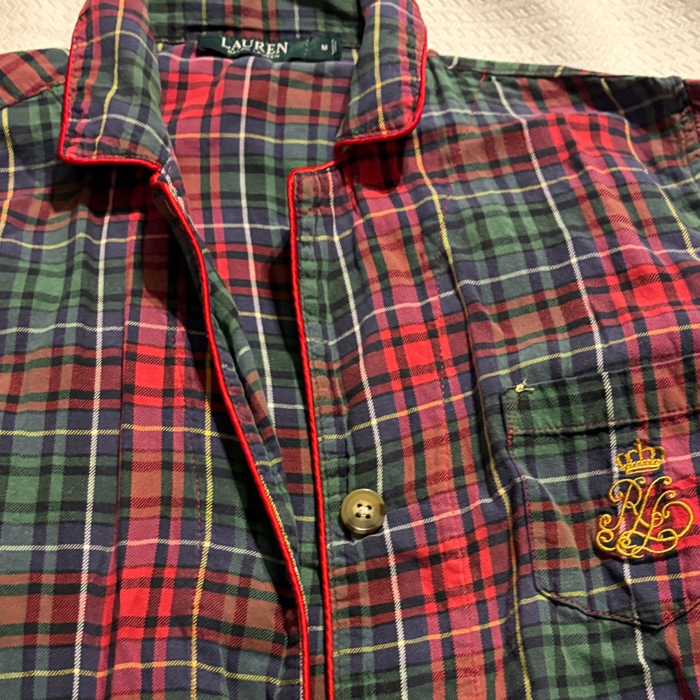 Ralph Lauren Red and Green Plaid Button Down Shirt